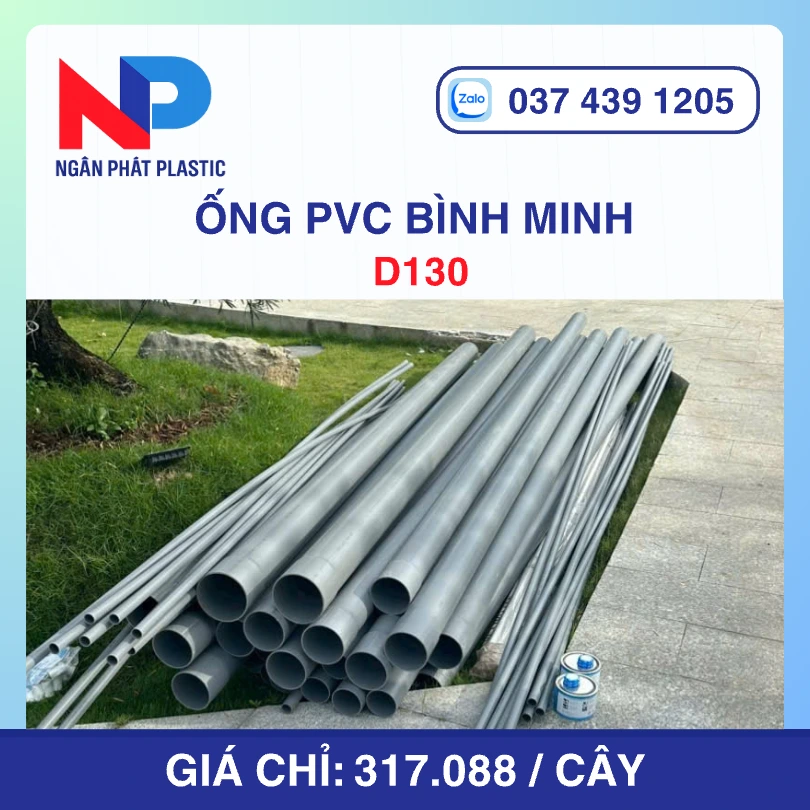 Ống Nhựa uPVC D130 Bình Minh